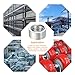 Round Weld Nuts,5pcs M10 Weld On Bung Female Nut Threaded - 304 Stainless Steel Insert Weldable for Home Office Workshop Industrial Constructor(M10xΦ14x40mm)