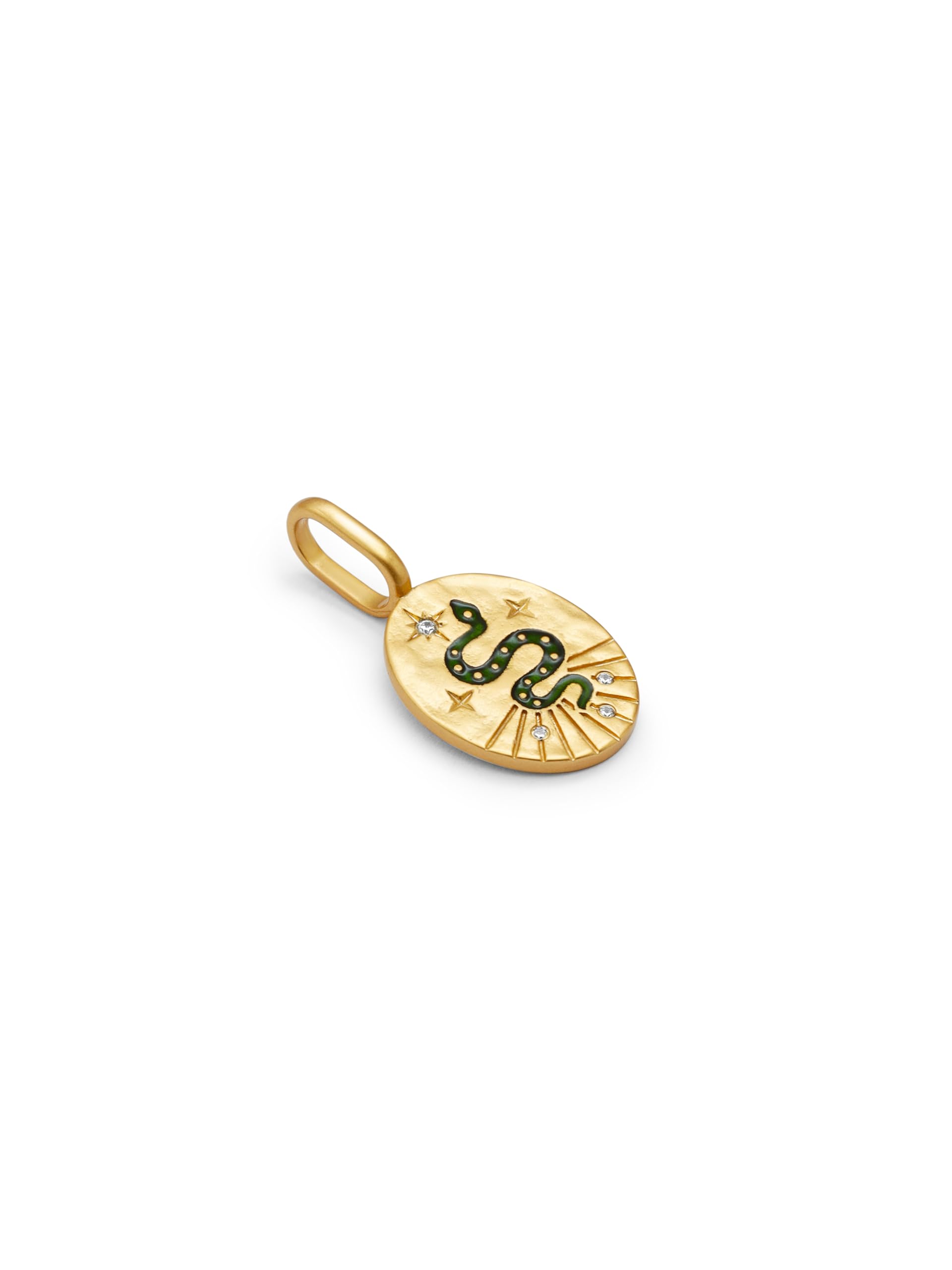 SINGULARU - Charm Mystic Araignée, Serpent ou Nietoperz. Laiton avec Plaqué or 18 carats et Zirconee. Bijoux pour Femme.