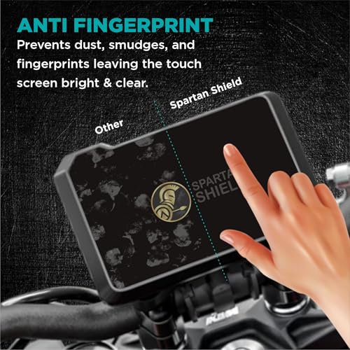 Image of Spartan Shield Digital Meter Screen Guard For NEW 2026 KTM DUKE 250 / 200 / 390 || 5 INCH COLOR TFT Instrument Display Protector || Anti Scratch || Water Resistant || Duke250 Duke390 Duke200 Bike Accessories 2024 [NOT FOR BLACK & WHITE Speedo ] [Not Tempered Glass] (200 Duke [5 inch Color TFT])
