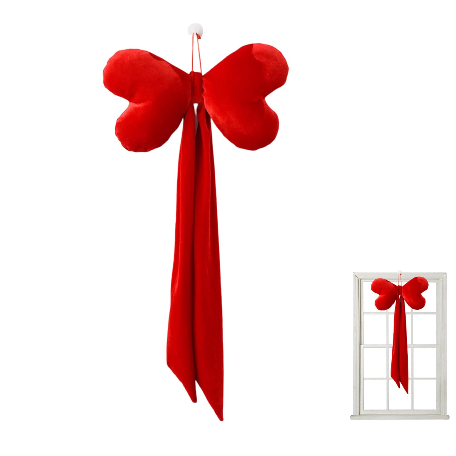 Lazos grandes de terciopelo para decorar tu árbol de Navidad y la puerta de entrada con elegancia