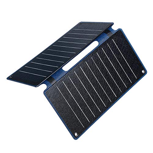 Yzibei Solar Panel 25W USB ETFE Sunpower Foldable Solar Panel Outdoor Camping Power Bank Charger (Color : Black, Size : 50W)