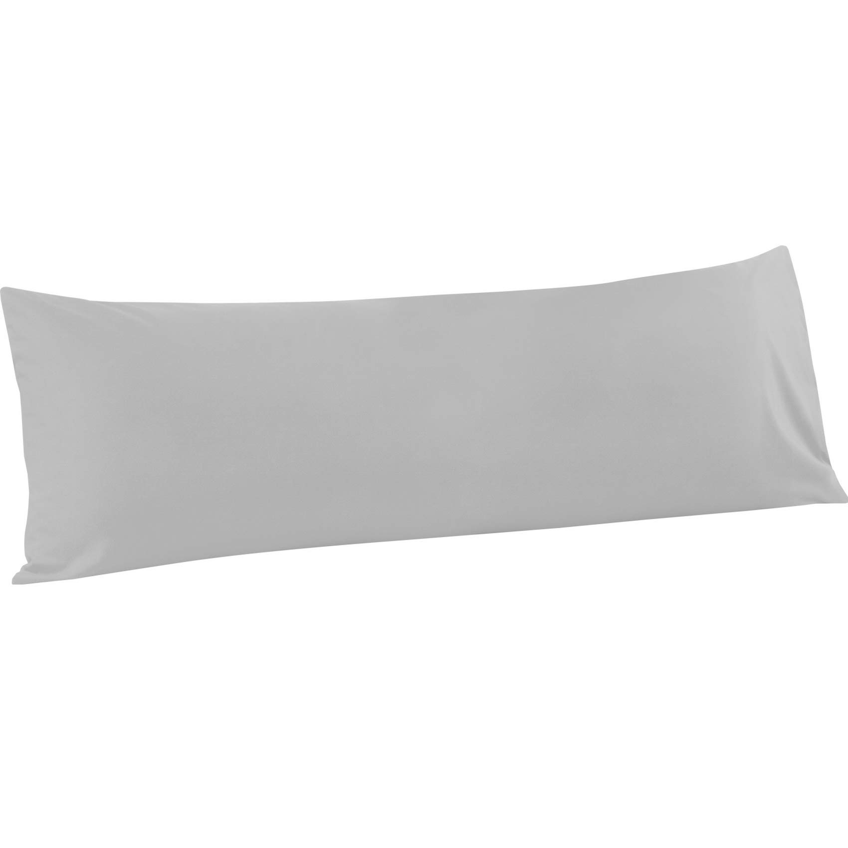 FLXXIE Microfiber Body Pillow Cover, Envelope Closure, Light Grey