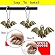 ZILucky Duschvorhanghaken und Ringe „Fledermäuse“, Partyzubehör, Dekoration für Halloween, Edelstahl rostfrei, Bronze, 12er-Set
