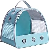 Kleintier-Tragetasche, Outdoor-Reisetasche mit Reißverschluss, atmungsaktiv, ausgehende Haustiertaschen mit weicher Matte, Schultergurte, passend für Hamster, Meerschweinchen, Chinchilla (Grün)