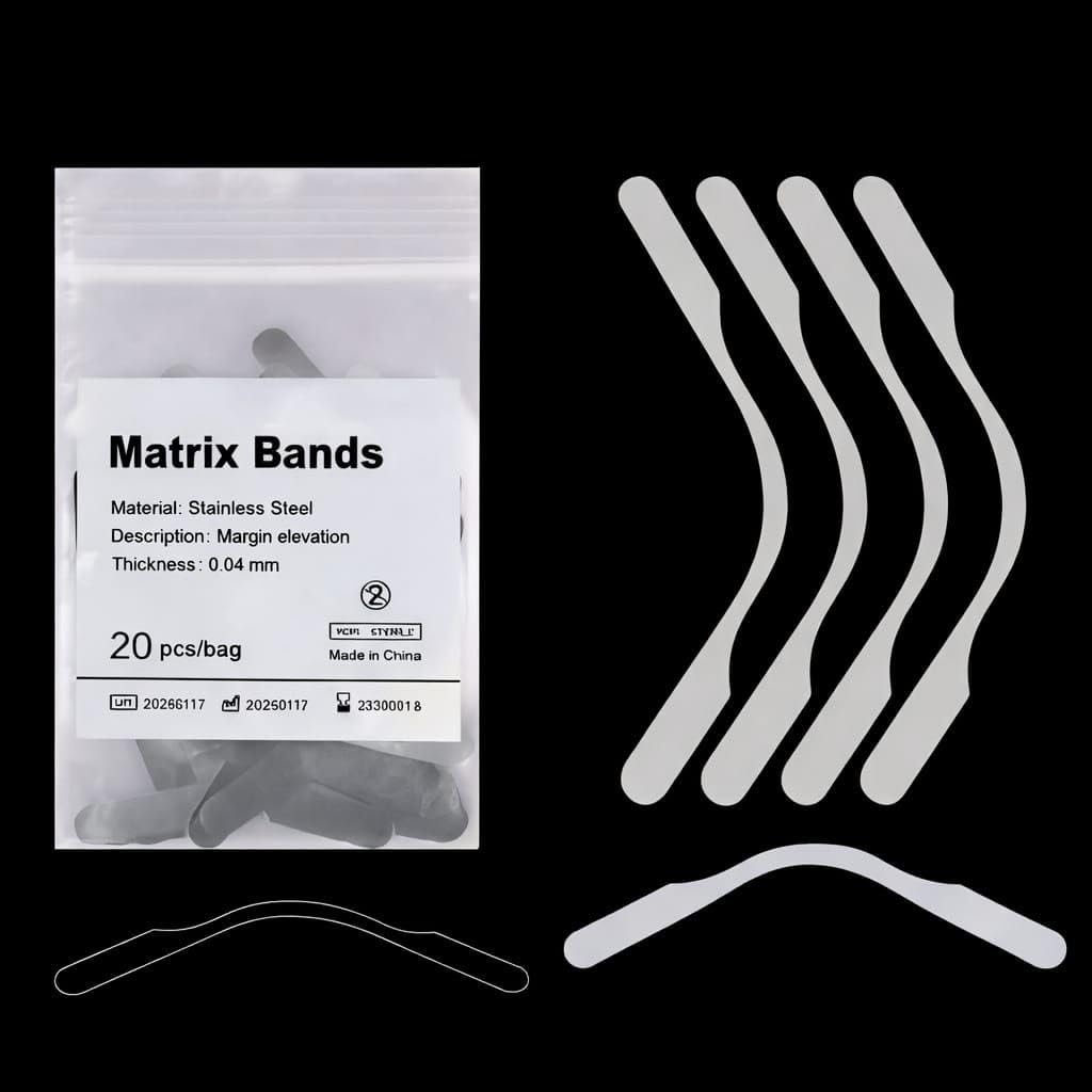 Deep Margin Elevation DME Matrix Bands, Stainless Steel, 0.04mm Thickness, Dental Margin Elevation, 20 Pieces (similar to Magne Matrix and Gergis type 1)-image-22