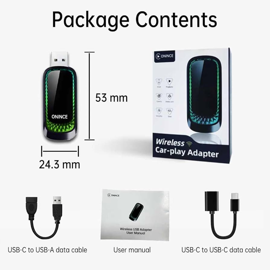 Smart Connect Apple CarPlay アダプター Amazon.com: Wireless Carplay Adapter - 2-in-1 Plug and Play