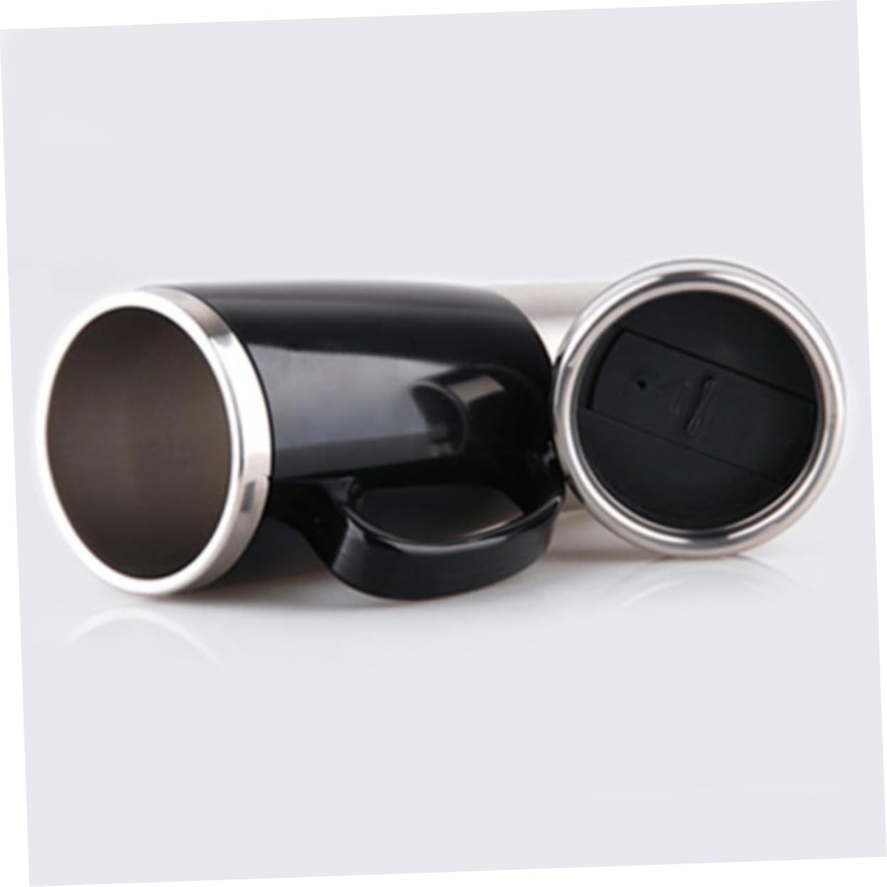 Genérico Hervidor De Agua Calentador De Agua Taza Reutilizable Calentador De Tazas Portátil Taza Plegable Taza De Café Tetera Eléctrica Hervidor De Agua Para Coche Black
