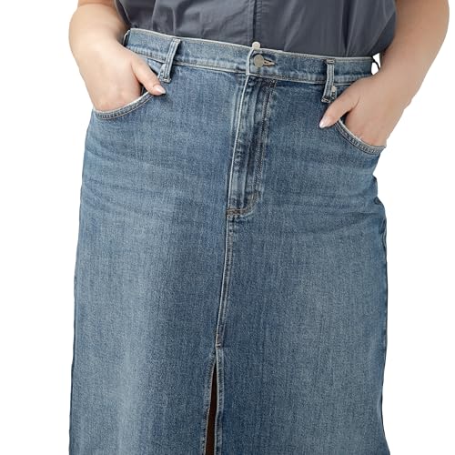 Silver Jeans Co. Women's Plus Size Front-Slit Maxi Jean Skirt4