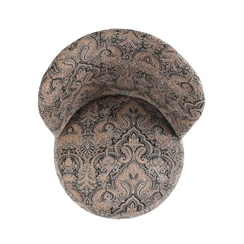 Image of SR Printed Ottoman Pouffes Chair Stool for Living Room Furniture Sitting Dressing Table Pouf Sofa Puffy Stool Room, Pouffes for Sitting Foot Rest, (18x32 Inch, Coffee)
