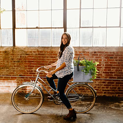 Faltbar Kaminholztasche, praktische Einkaufstasche, Filztasche für Kaminholz Kaminholztasche Filz Shopper Einkaufstasche Filzkorb Zeitungen Kaminholz Filztasche Groß 37 x 27 x 23 cm-9