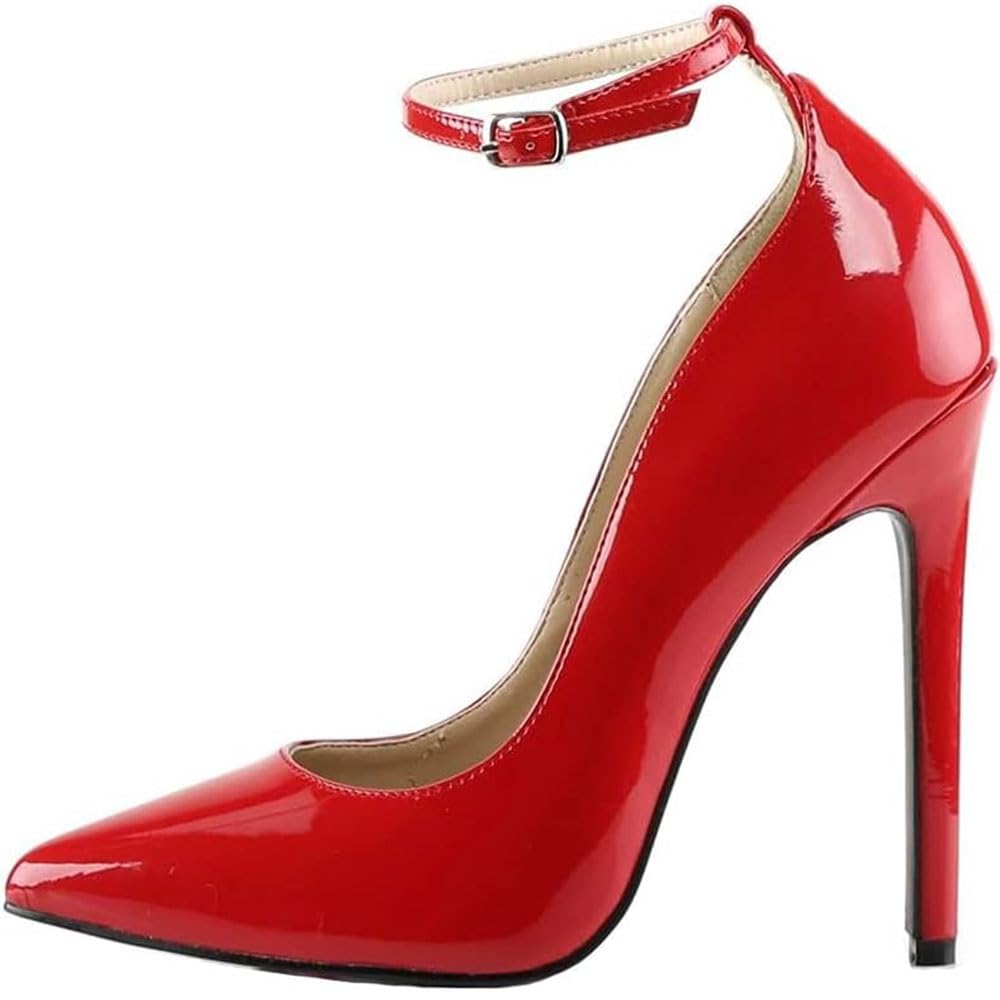 Hyfzxwx Women's B 5.12 Inches Elegant Temperament Wedding Pumps Stiletto Sexy Lace High Heels Slip On Stiletto Pumps Sexy Pole Dancer Stripper /B/43Eu