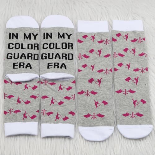 PXTIDY 2 Pairs Color Guard Socks - Themed Gift for Flag Girl & Senior Color Guard2