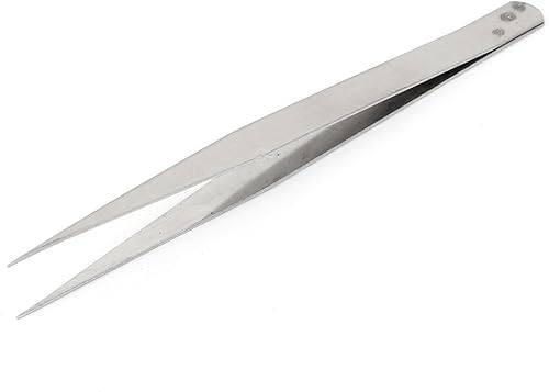 IIVVERR Pinzas rectas de punta puntiaguda no magnética, herramienta manual de 5.315in de largo (Pinza punta puntiaguda recta pinzas herramienta