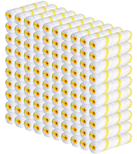 100pcs 4 Inch Paint Roller Covers Small Roller Nap for Paint Roller Brush House Painting Supplies Wall Painting Tools