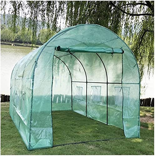 Serre de Jardin PE Plastique Tente abri Garden Greenhouses Jardin d' hiver Plantes de jardinage Greenhouse, Vert PE Gridlines Flower Hot Hughouse, hangar d' isolation thermique du balcon robuste