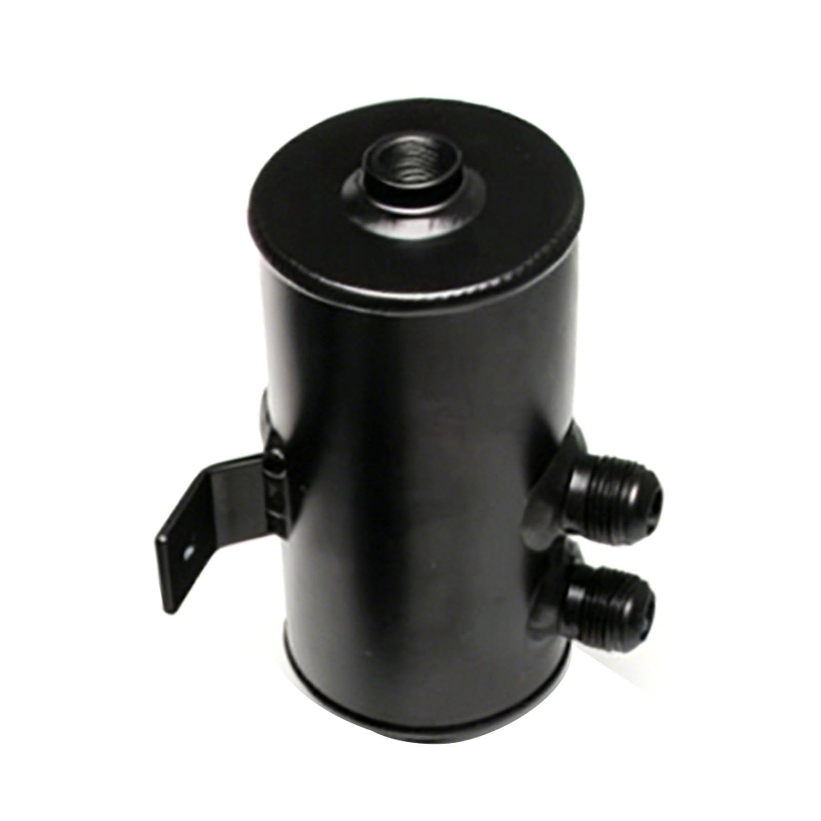 Yctze Kit de Lata de Captura de Aceite Negro AN10 de 750ml con Válvula de Drenaje de Manguera Trenzada de para Mods de Coche (BLACK)