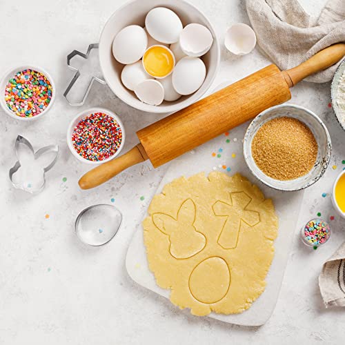 Fusoto Easter Cookie Cutters, 6 Pcs Holiday Cookie Cutters Easter Shapes - Bunny, Egg, Crosses, Flower Basket, Carrot For Cookie Baking #TOP1