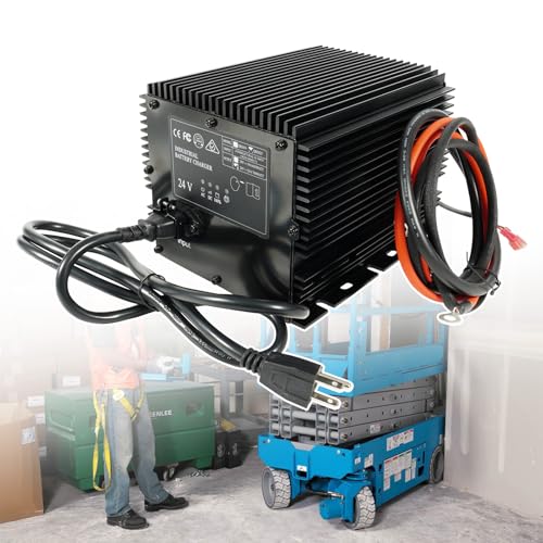 Dilomber HB600-24B Battery Charger 25A 24V Compatible with Genie/Skyjack/JLG Slab Scissor Lifts Battery Charger #Replac 105739, 161827, 105739GT, 128537, 96211, 0400236