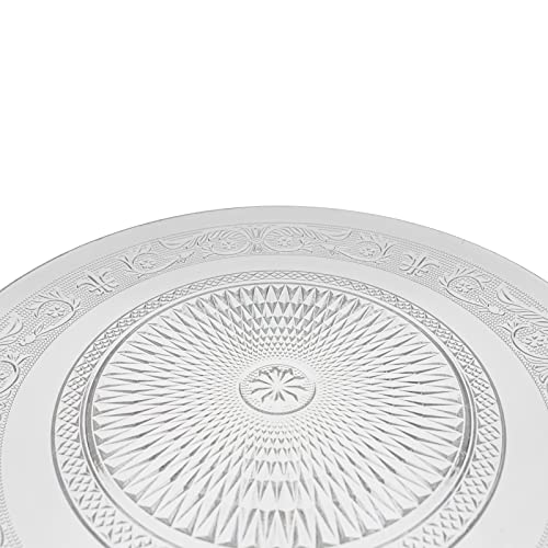 DRULINE 6 tlg. Tellerset 6 Personen Nostalgie Glasteller Speiseteller Essteller Salatteller Glas Vorspeisenteller Pizzateller Pastateller Teller Flachteller Dinner Plate Servierteller Servierplatte