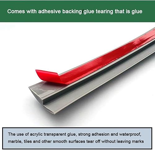 Miniatura 4 de KADEUX Tira divisora de suelo autoadhesiva para bordes de umbral, tira de borde de alfombra a azulejo, tira de umbral de PVC para cubrir el suelo