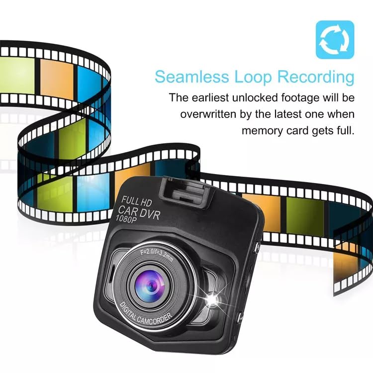TECHDASH Dash Camera for Car Front and Rear |1080P Full HD | Night Vision | G-Sensor | Loop Recording | Motion Detection | 170° Wide-Angle Dashcam | 128GB SD Card Support 4