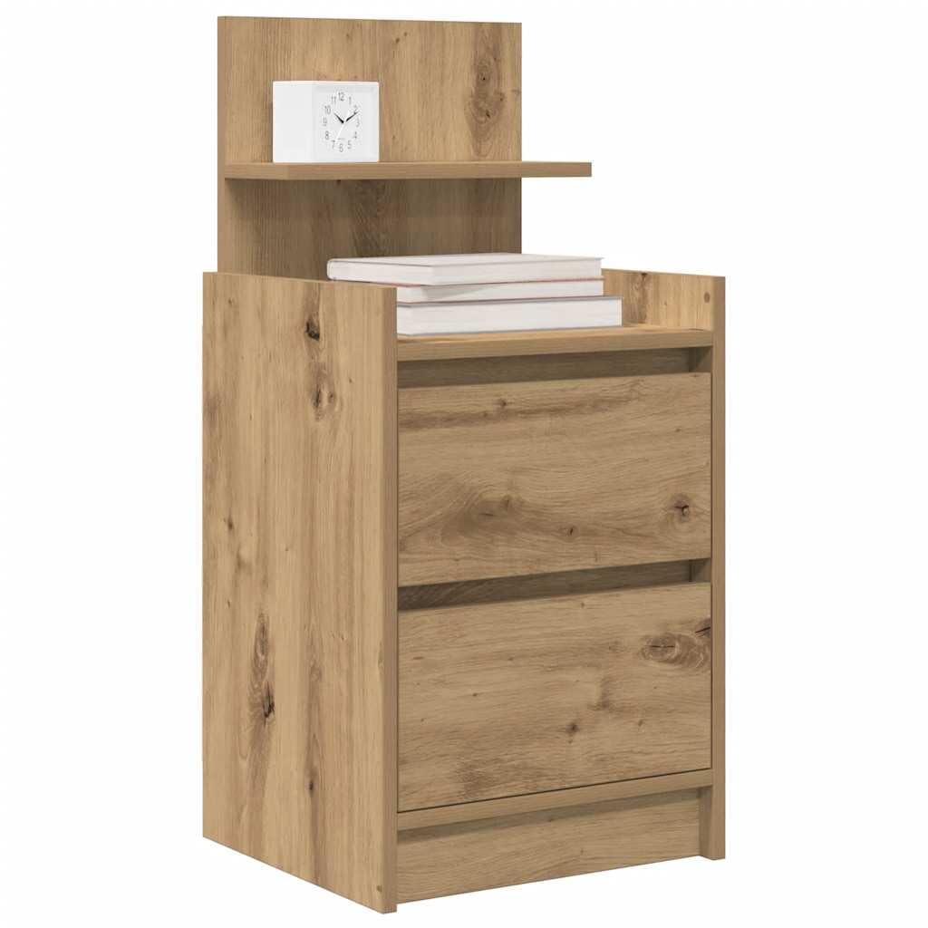 Stilvoller Nachttisch aus Holzwerkstoff mit reichlich Stauraum, robuster Platte und pflegeleichter Oberfläche für Schlafzimmer und Wohnbereich