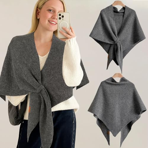 Fleece Shawl Wrap for Women 2025 Upgraded Knitted Pashmina Shawl Wraps Scarf Triangle Shawl Scarf Versatile Soft2