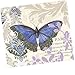 New TWO (2) BLUE BUTTERFLY COLLAGE Individual Paper Luncheon Decoupage Unique Napkins (2 pc) Home Decor Birthdays Christmas Gift NE-02248WR