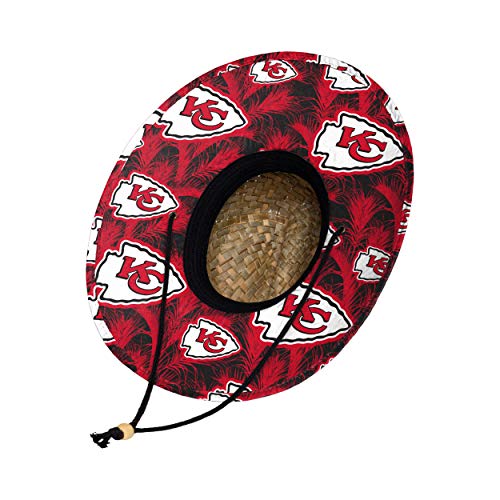 Image of NFL Team Logo Americana Floral Lifeguard Beach Straw Sun Hat