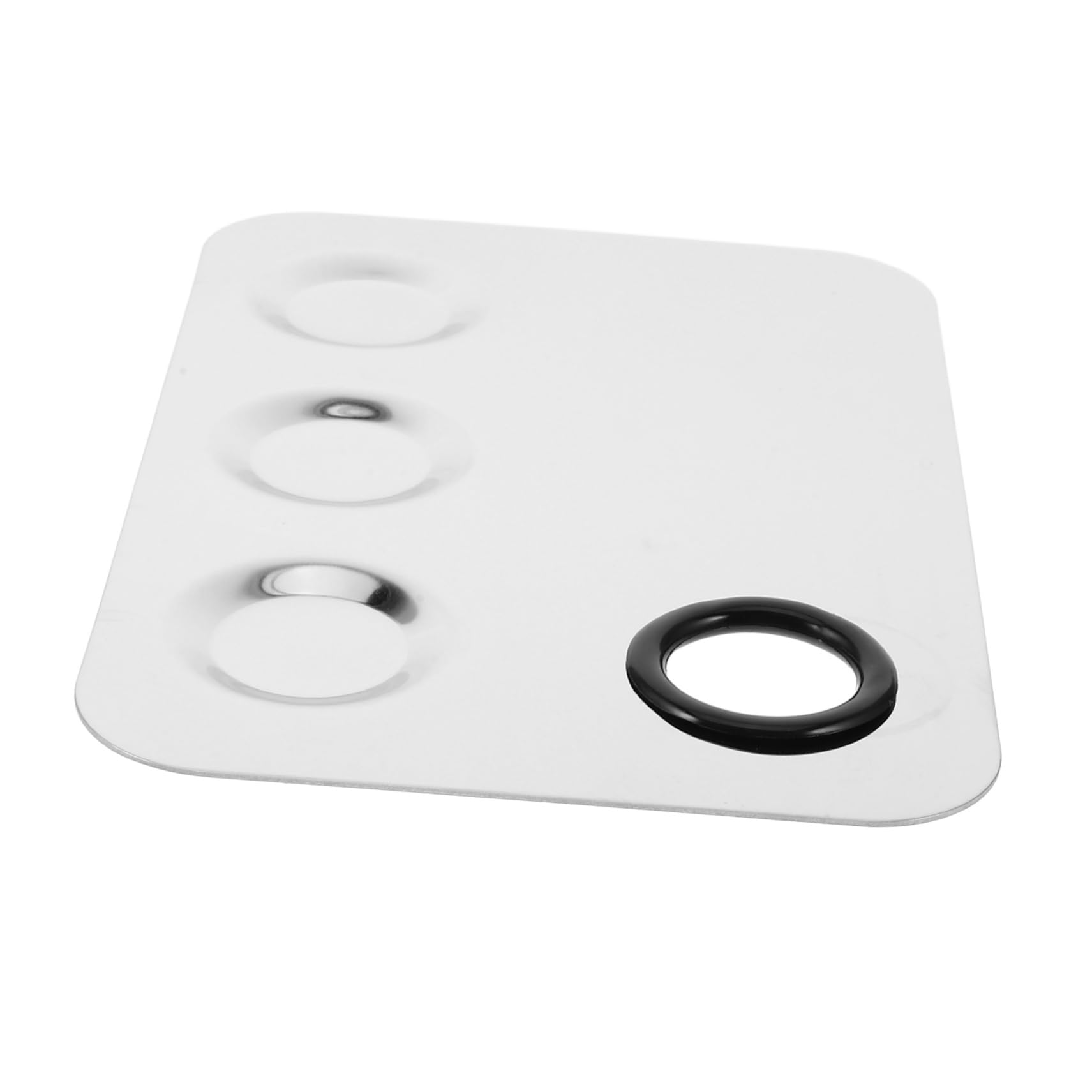 FRCOLOR Stainless Steel Makeup Mixing Plate 3 Sections Foundation Mixing Palette Eye Shadow Palette Professional Makeup Tool