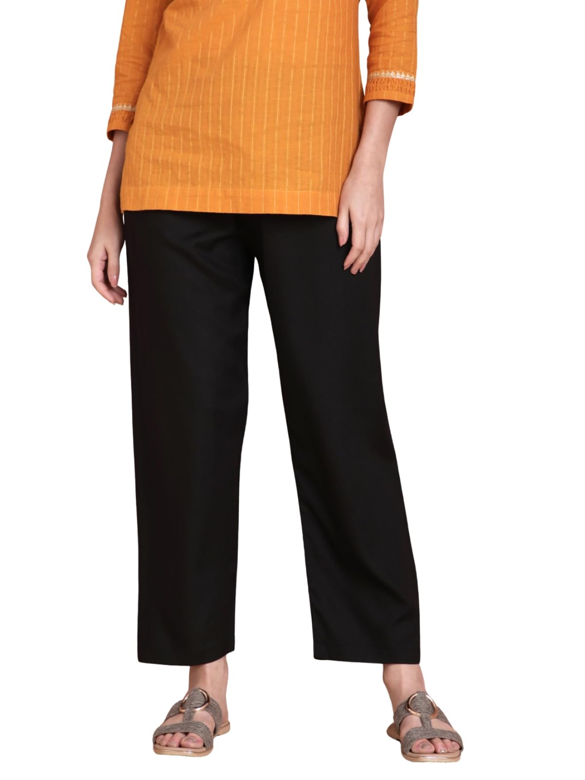 Kurti Pant for Women | Soft Viscose Fabric Trousers | Relaxed Fit | Functional Pocket | Daily Ethnic & Casual Wear