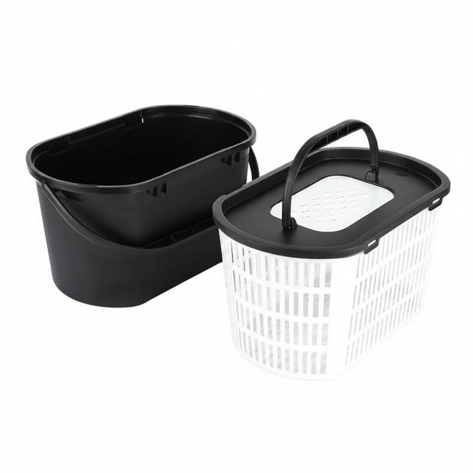 Récipient de Pêche Extérieur Boîte de Rangement Seau Compartimenté Container à Poissons Design Portable Déplacement Simplifié Adapté pour Compétition de Pêche Utilisation Intensive, Noir