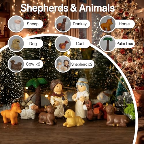 Nativity Advent Calendar 2026 Kids - 24 Days Light-Up Nativity Scene Set - image 5
