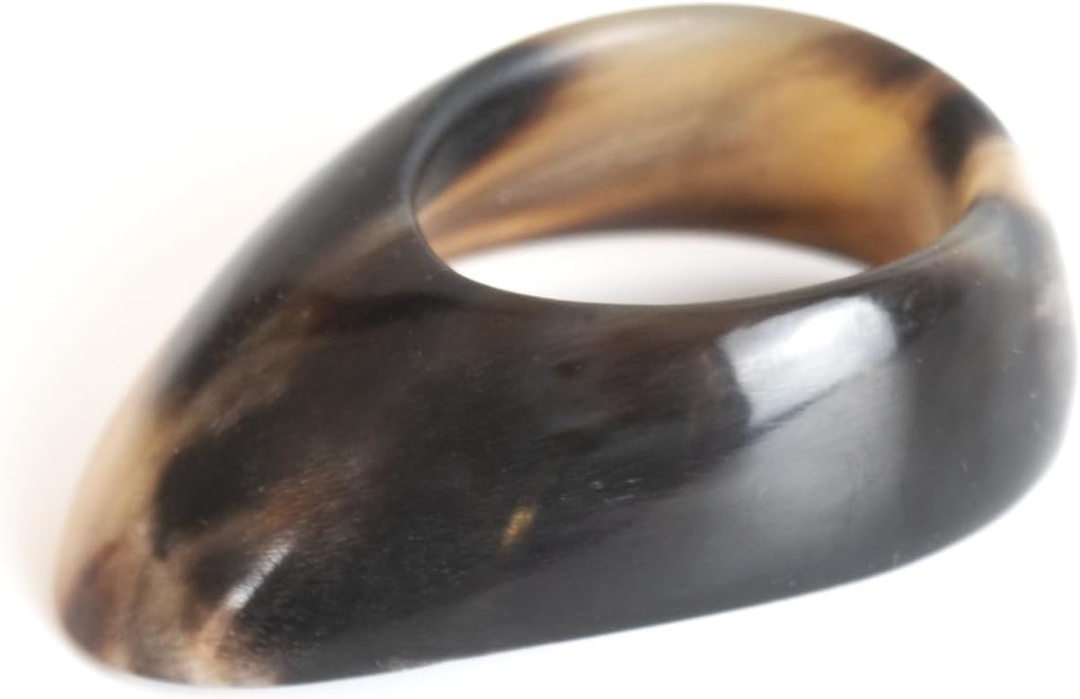 Vermil Archery Thumb Ring - Lotus II Cow Horn - Protective Gear for Thumb Draw in Traditional Archery