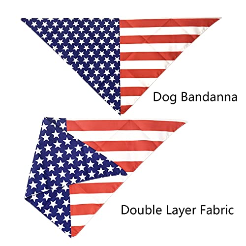 Cooshou 4th of july dog bandana uncle sam dog hat american flag dog bandana triangle bib scarf with stars and stripes pattern independence day pet outfit for dogs cats puppy kitten 2pcs 3 Cooshou 4th of july dog bandana uncle sam dog hat american flag dog bandana triangle bib scarf with stars and stripes pattern independence day pet outfit for dogs cats puppy kitten 2pcs - image 4