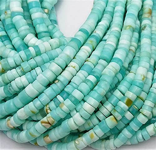 Perles heishi opale du Pérou naturelle bleu ciel 4-7mm pour création de bijoux DIY