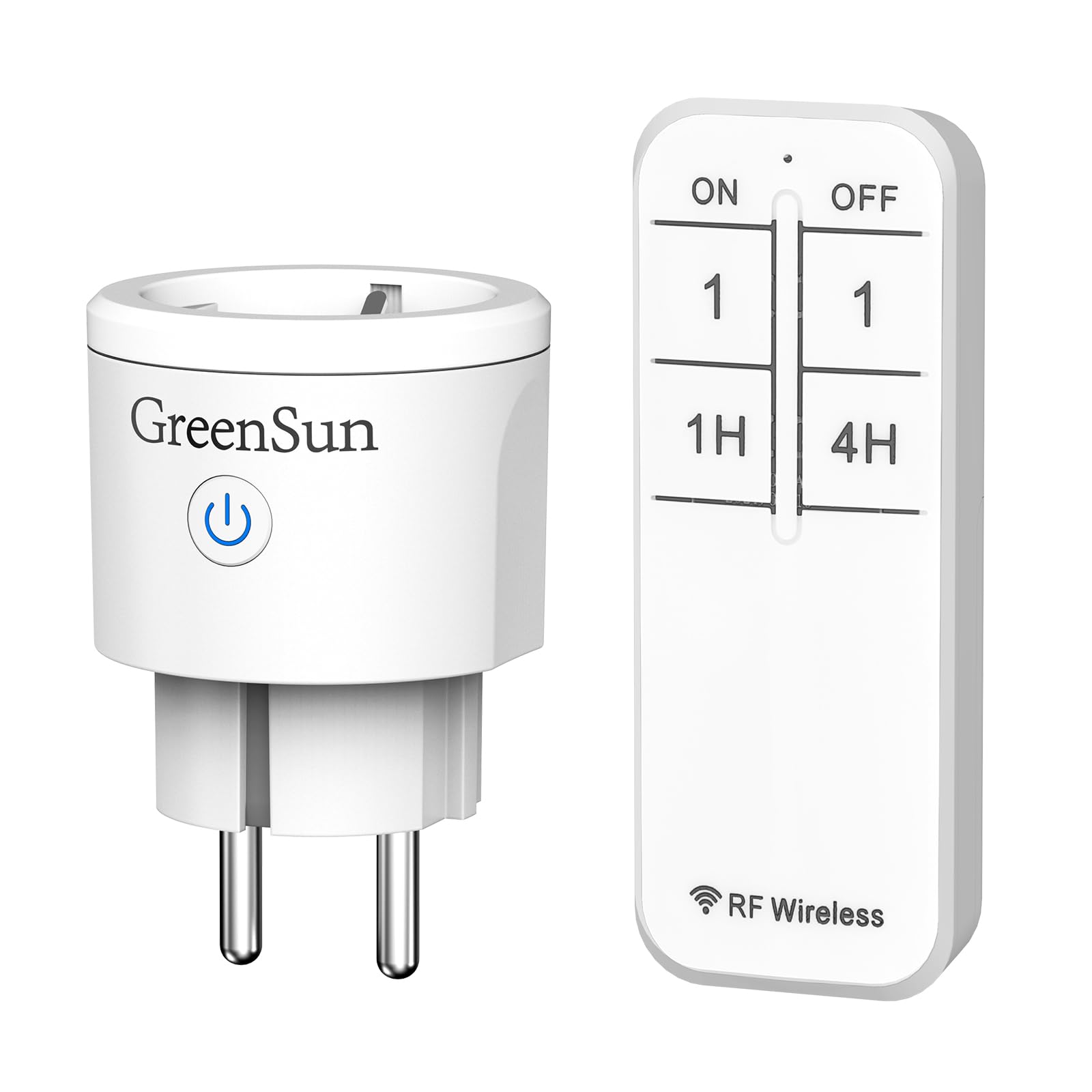 Enchufe con Mando a Distancia - GreenSun Enchufe Inteligente con Mando Interruptor Inalambrico Temporización 16A 3600W