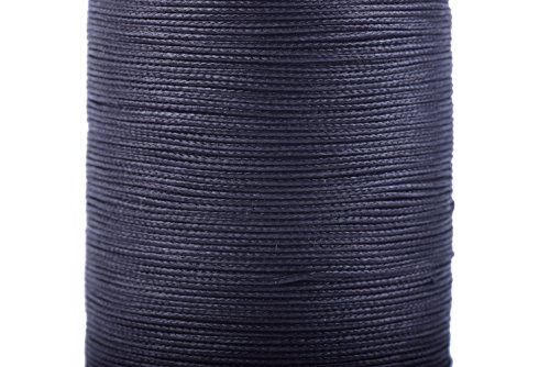 Konmay 0.5Mm Extra Strong Braided Round Waxed Leather Sewing Thread, 141 Yards Black Upholstery Waxed Thread With Core For Hand And Machine Sewing, Leather Stitching, Macrame And Jewelry Making #TOP3