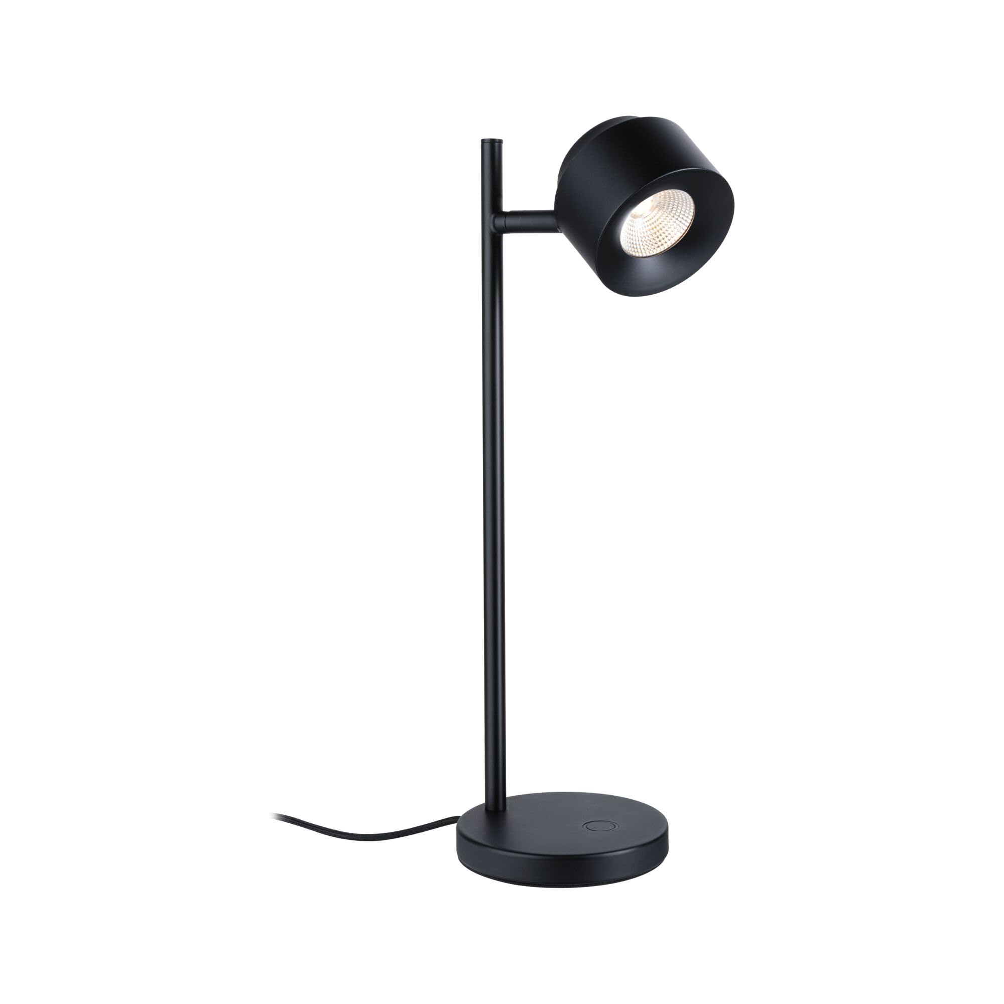 Paulmann 79777 LED Tischleuchte Puric Pane 3-Step-Dim incl. 1x5,5 Watt dimmbar Tischlampe Schwarz Metall, Kunststoff 2700 K