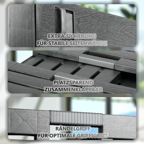 Stimo Premium Klappbox 60L Transportbox bis 30kg 60x40x28cm faltbar klappbar stapelbar Aufbewahrungsbox