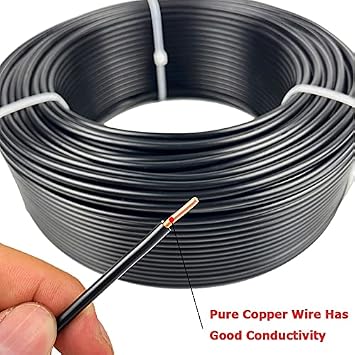 BV Copper Solid Single core el Electrical Wires Electric Guide Wire Power PVC Single core Cable 220V red fil 18 16 12 awg 14awg (Color : Red, Length : 90m)