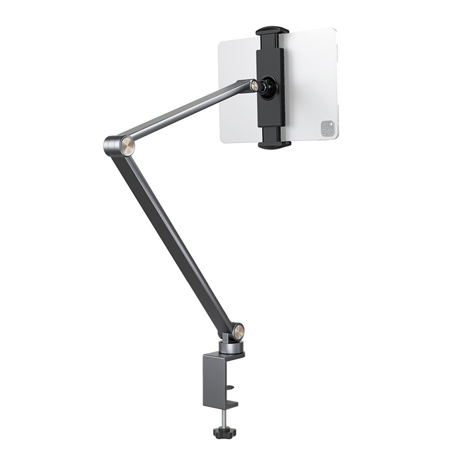Buhelyc Soporte Tablet Cama, Flexible Soporte Movil Mesa con Brazo De Aluminio, Manos Libres, PortáTil, para Ver PelíCulas, para iPad U Otros Dispositivos De 4,7~12,9 Pulgadas, FáCil De Instalar