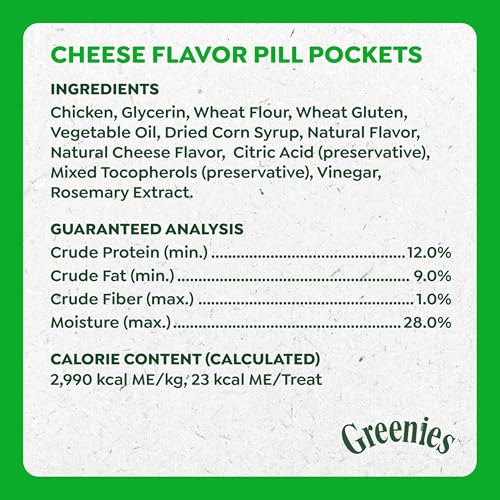 Image of Greenies Pill Pockets for Dogs Large Size, Dog Treat Pouch for Capsule Medication, Cheese Flavor, 15.8 oz. Pouch (Pack of 5)