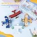 eZAKKA Airplane Cake Topper, Vintage Airplane Decor Hanging Decor Model Mini Small Metal Biplane Ornament for Christmas Decorations Home Room Decor, 4 Pack