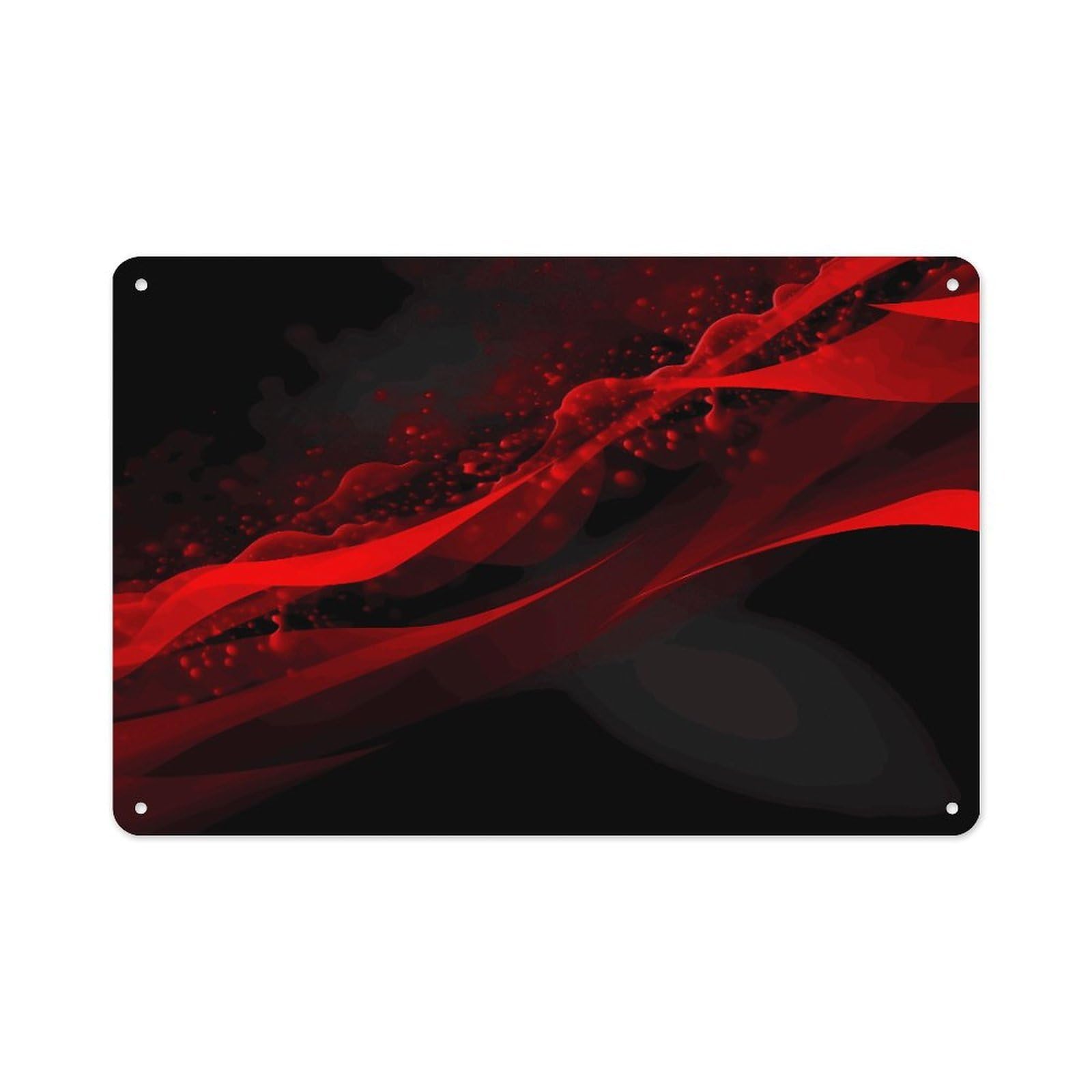 VstaDank Vintage Metal Sign Sublimation Aluminum Black And Red Background Plaque Sign Weatherproof Art Decorative Wall Plate Boho Aluminum Wall Hanging Decor Retro Poster Plaque 8x12in