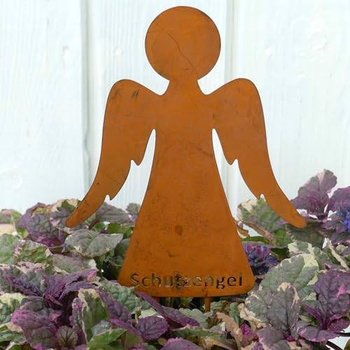 Storm's Gartenzaubereien Gartenstecker Rost - Schutzengel Figur zum...