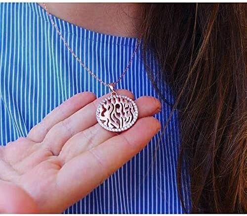 Alef Bet by Paula Shema Israel Hebrew Prayer Blessing Necklace for Women - Image 4