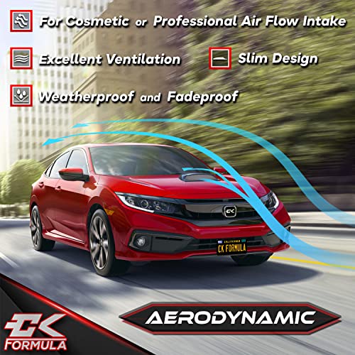 Ck Formula Carbon Fiber Hood Scoop - Aerodynamic Air Flow Front Hood Vent Cover, Universal Fit For Cars, Coupe, Pickup Trucks, Suv, Car Body Kit, Automotive Exterior Accessory, Weatherproof, 1 Piece #TOP3