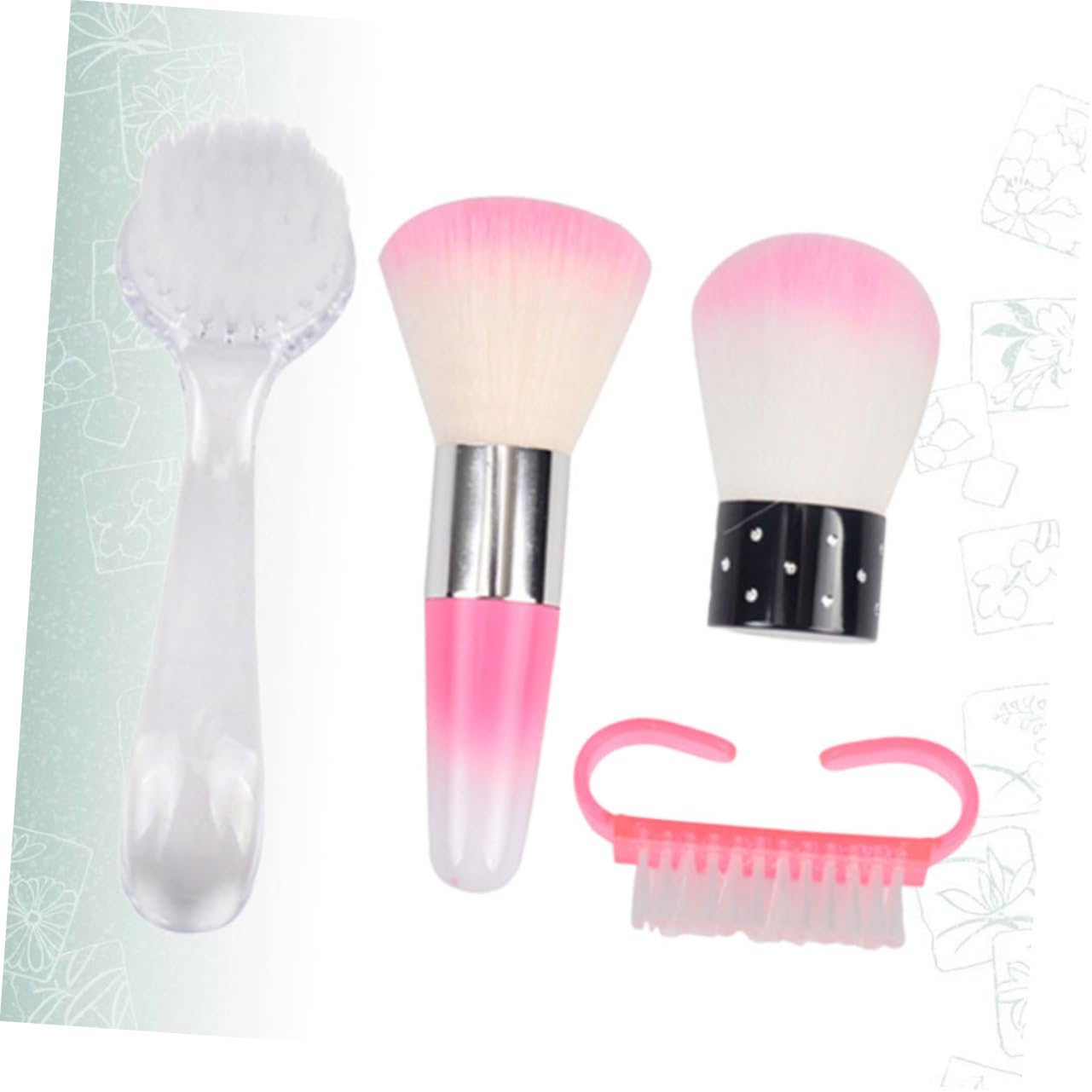 FRCOLOR Juego De 3 Cepillos De Uñas Duraderos Para Manicura Herramienta Para Quitar El Polvo Juego De Cepillos De Limpieza De Uñas Accesorio Para Cepillo De Uñas.