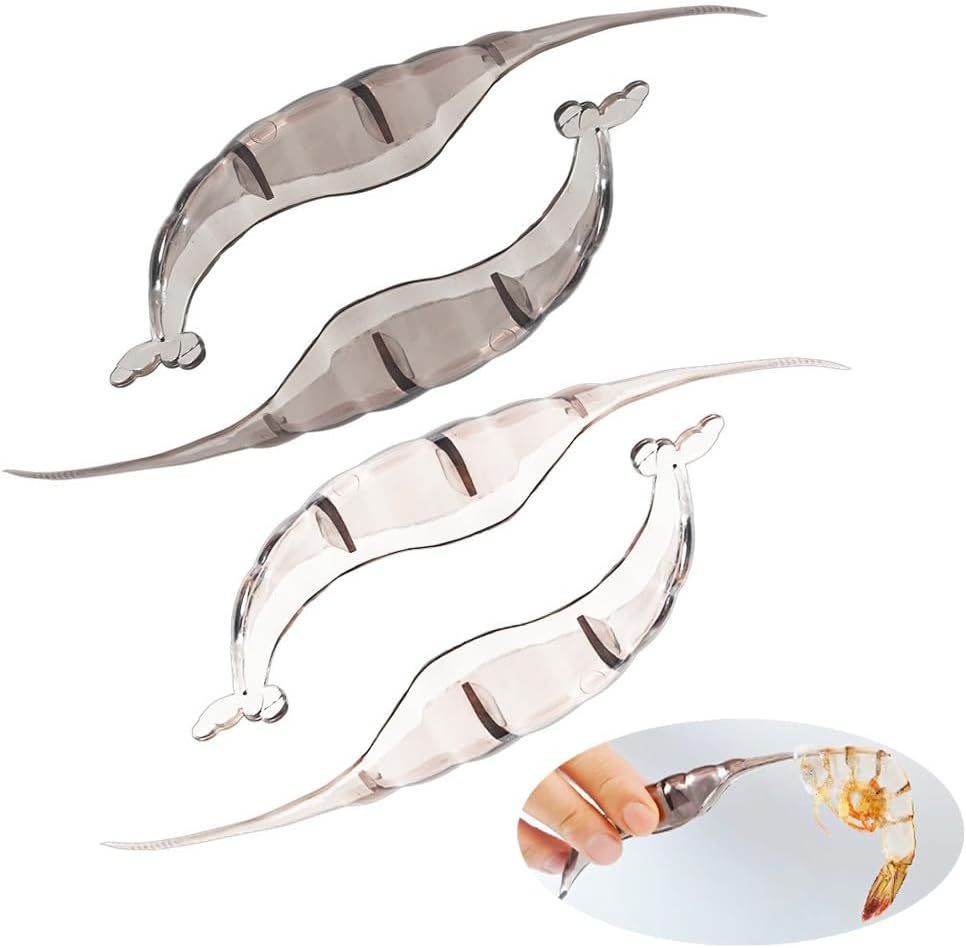 4 Pack Shrimp Peeler Plastic Shrimp Deveiner Vein Shell Removal Tools Shrimp Cleaner Shrimp Cleaning Tool for Raw Shrimp Peeling and Deveining Seafood Boil Preparation Seafood Pasta Dish
